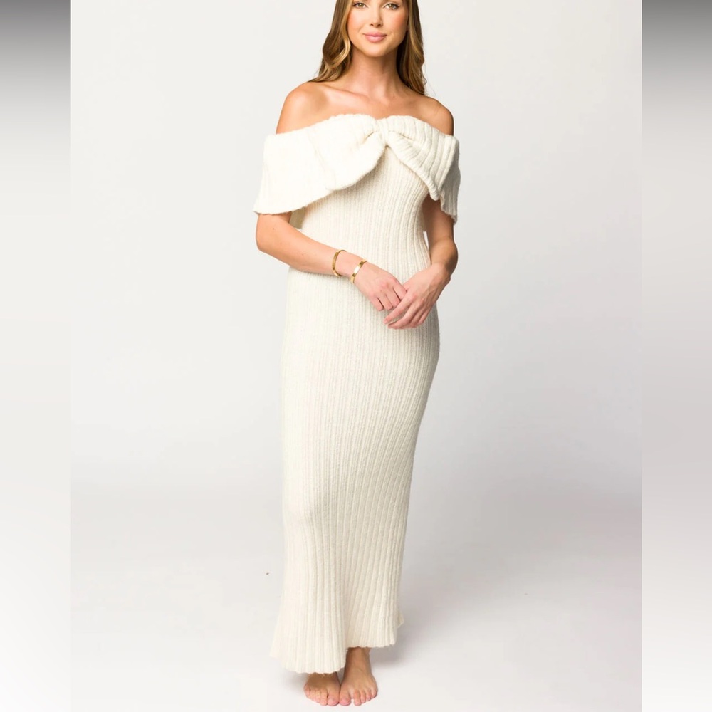 Worth Collective Bow Sweater Maxi Dress
